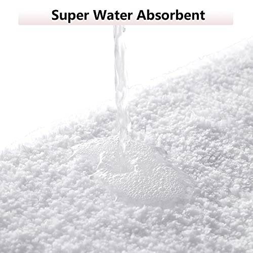 Sigaer Non Slip Bath & Shower Mat, Machine Washable Microfiber Bath Rug, Ultra Soft - White, 43.3 17.7 0.98in - Image 4