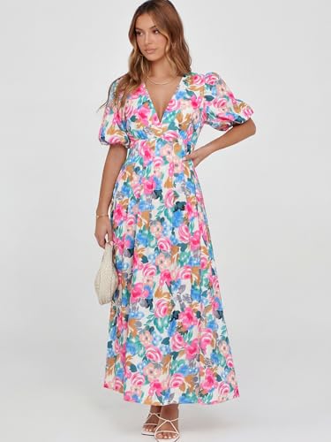 Image of Maxigerui Women's Summer Floral Maxi Dress Spring Wedding Guest Dress 2026