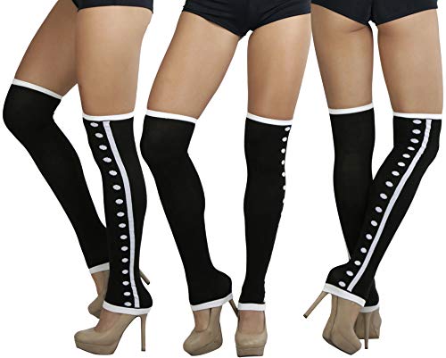 Image of ToBeInStyle Women's Long Over The Knee Leg Warmers Bright Thigh High