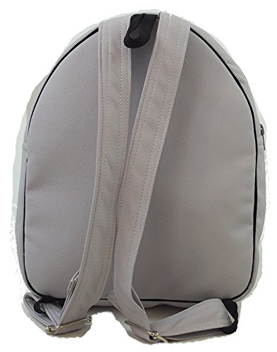 Mochila Infantil de Polipiel - Mochila Personalizable para Bebé - Modelo Sydney - Color Gris + Negro - Medidas 28 x 24 x 11 cm - Personalizar Regalos - Handmade - Hecho en España - Nenel