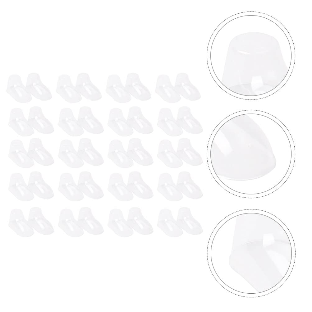 ABOOFAN Supporti Piede e Ragazzo Pvc per Trasparente Ragazza Scarpe in Anti-deformazione 100 Pezzi , Forma Mini Calze Ragazzo Ragazza, Robusti per Esposizione