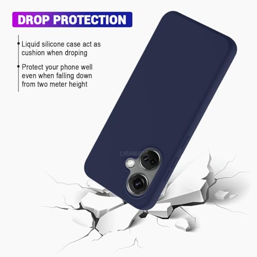 Image of LIRAMARK Liquid Silicone Soft Back Cover Case for OnePlus Nord CE 3 5G (Midnight Blue)