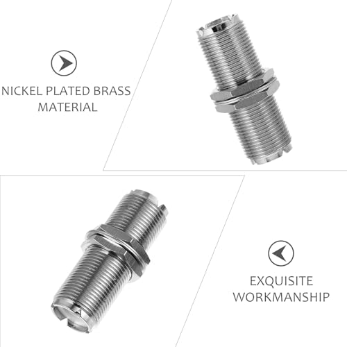Adaptador UHF hembra estable y duradero con doble conector SO239 para extensión 3