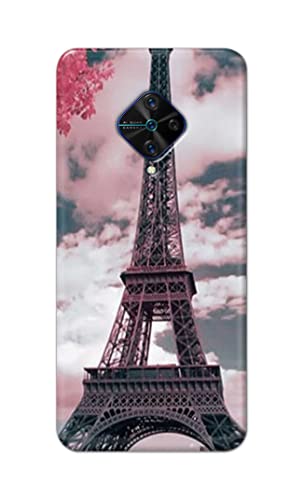 Image of Lovers Famous Place Eiffel Tower in Paris Hard Back Case Cover for Vivo S1 Pro Back Cover -(J5) VNS2227