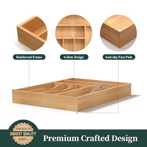 Organiseur en bambou robuste et durable pour un design épuré
