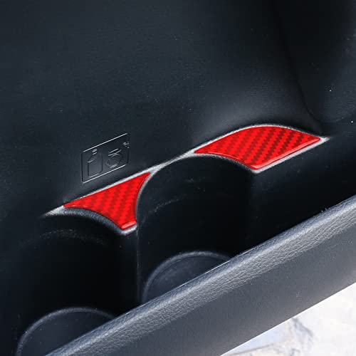 Sticker Porta Vasos para Toyota Tacoma 2016-2023 Carbono Rojo miniatura 6