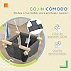 AIYAPLAY Columpio para Bebés Columpio Infantil de 9-36 Meses con Asiento Acolchado y Cuerdas Ajustables Carga 70 kg para Interiores y Exteriores 40x40x110-180 cm Gris Oscuro #2
