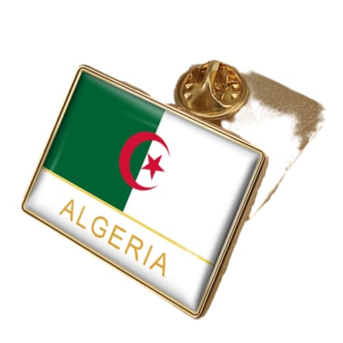 Broche de la bandera de Argelia con cierre firme anticaídas