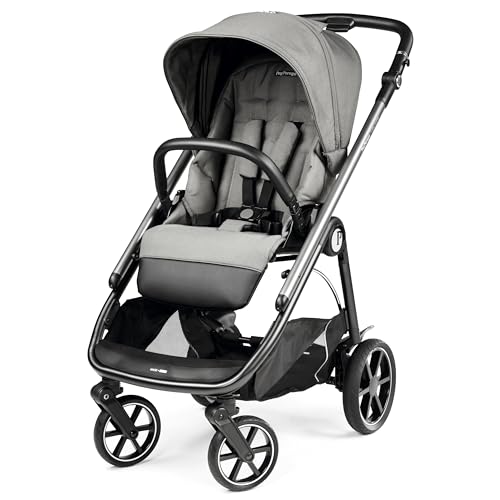 Peg Perego Veloce - Compact Full Featured Lightweight Stroller - Compatible with All Primo Viaggio 4-35 Infant Car Seats - Made in Italy - Mercury (Grey)