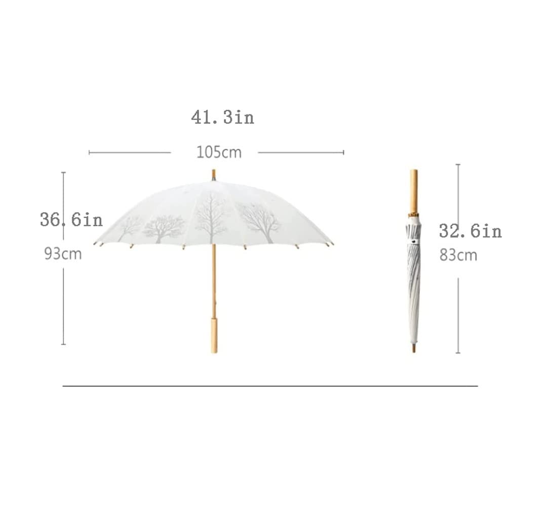 Parasolka Parasol Parasolem Duży Parasol Golfowy Z Bambusowym Uchwytem Kompaktowy Parasol W Sztyfcie Do Podróży Na Zewnątrz Parasole Kempingowe Parasole Kobiet i Mężczyzn (Blue : C, Size : 32.6inch