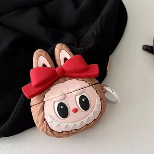 Image of YODI Case Cover for Airpods Pro|Pro 2|Airpods Pro 3|Airpods 4 Pouch, Silicone Cases with Cleaner Kit 360 Drop Protection,Shock-Resistant ((REDBOW Brown Doll), Airpods Pro /Pro 2)