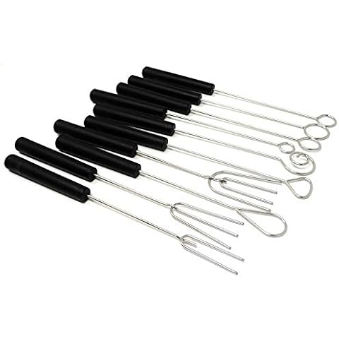Honbay 10PCS Stainless Steel Fondue Forks Cover