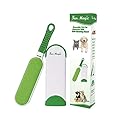 Fur Magic Pet Hair Remover Lint Brush With Self-Cleaning Base, Improved Handle, Double-sided Fur Brush for Dog and Cat, Green