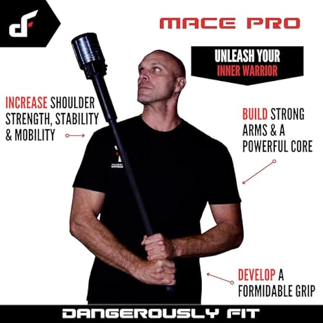 Maverick Mace Pro - Adjustable Steel Mace - Rubber Coated Mace Bell - Training Exercise Equipment for Full Body Workout, Core Trainer & Grip Strength, Home & Gym Fitness