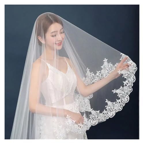 Velo de novia largo de 3m de encaje soluble y red densa suave suiza 3