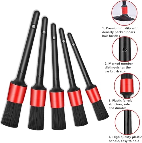 Image of Car Interior Dust Sweeping Soft Brush,Detailing Brush Set for Interior Exterior,Cleaning Dusting for Auto Dashboard,Vents,Computer,Leather