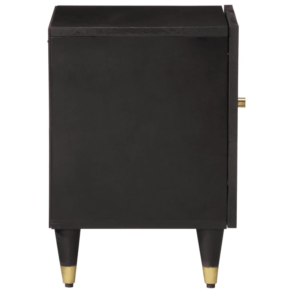 Homgoday Armoire de sol Mobilier de bureau, Table de chevet 40 x 33 x 46 cm en bois massif de mangue, Buffet, table de chevet, chambre à coucher, buffet pour chambre à coucher v