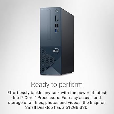 Dell Inspiron 3030s Small Desktop - Intel Core i5-14400 Processor, 16GB DDR5 RAM, 512GB SSD, Intel UHD 730 Graphics, Windows 11 Home, Onsite & Dell Migrate Support - Mist Blue