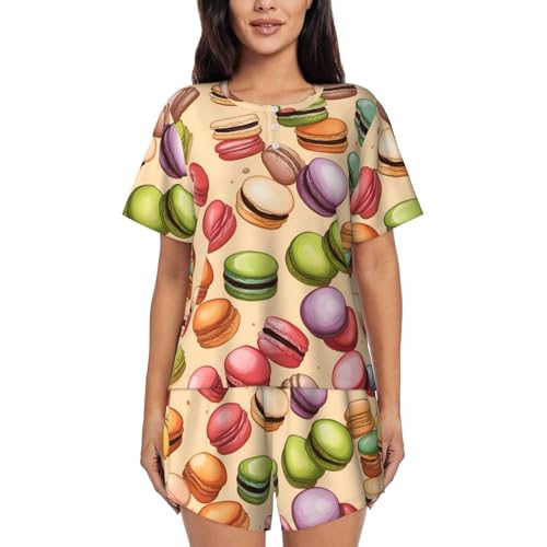 Pyjama biscuit macaron femme pour des soirées cocooning et nuits d'été