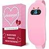 Almohadilla térmica portátil para calambres menstruales: almohadilla térmica menstrual inalámbrica con 6 niveles de calor y 6 modos de masaje, regalo de calentamiento rápido 3s para mujeres y niñas