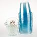 GOLDEN APPLE, 9oz-25sets Color Cups with Dome lids No Hole (Blue)