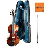 Fowler Instruments Violín 1/2 Elizabeth Thyme – Artesanal en abeto y arce, sonido cálido, barniz rojo, cuerdas premium, incluye arco y funda, montaje luthier