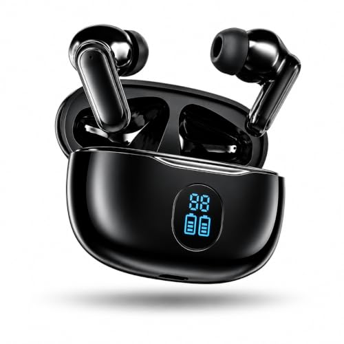 Image of Vynk TWS Bluetooth 5.3 Earbuds, 25H Total Playtime, LED Battery Display, Type-C Fast Charging, IPX5 Water Resistance, Touch Controls, Voice Assistant Support, Wireless Earphones with Mic | 25H Total Playtime, LED Battery Display, Type-C Fast Charging, IPX5 Water Resistance, Touch Controls