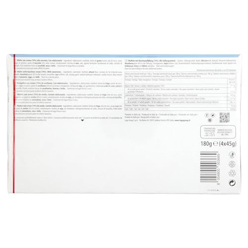 Lago Poker Sugar Free Wafers with Hazelnut Cream - 45 gms (Pack of 4)