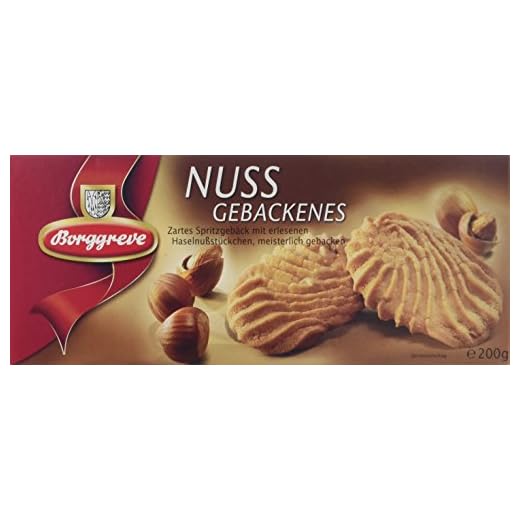 Borggreve - Biscuits sablés allemands aux noix (Nuss-Gebackenes) | Poids Total 200 grams