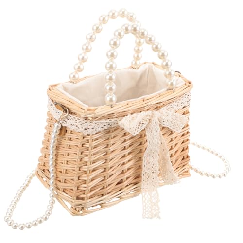 Sac en bambou tressé pour l'été en plage et ville, style bohème