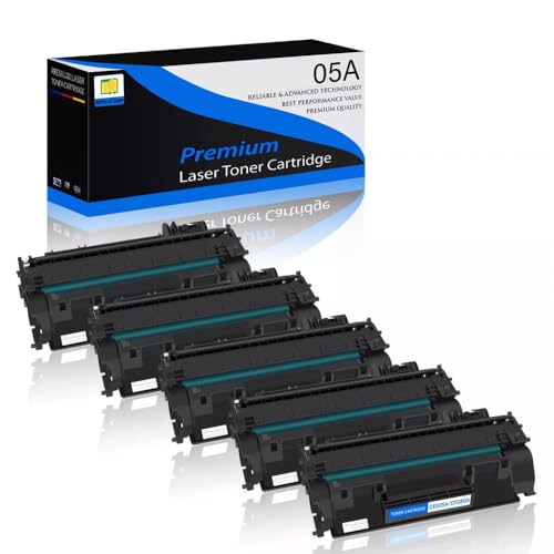 Toner CE505A 05A compatible haute capacité 5PK pour des textes noirs nets
