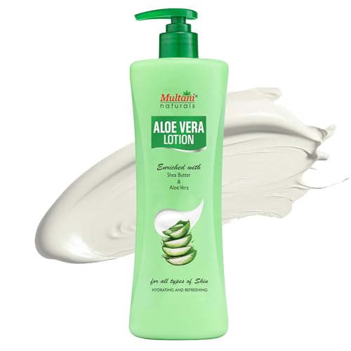Image of Multani Natural Aloe Vera Body Lotion (400ml) | with Deep Moisture | Moisturizer For Normal, Dry, Combination & Sensitive Skin | Moisturising Body Lotion for Women & Men | Hydrating & Refreshing | Helps in Dryness Reduction & Softens The Skin