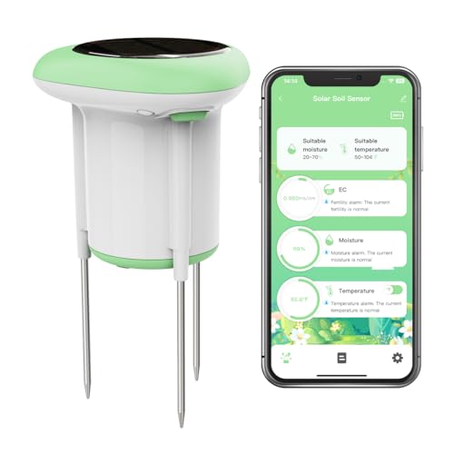 Smart 3-in-1 Soil Moisture/Temperature/Fertility Meter for...