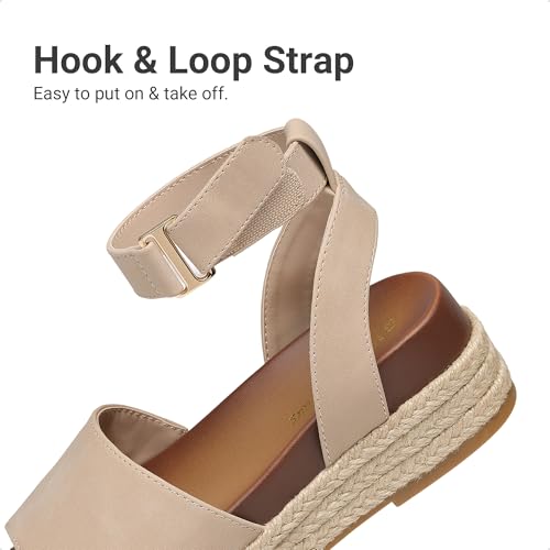 Image of DREAM PAIRS Girls Platform Wedge Open Toe Espadrille Sandals with Buckle Ankle Strap for Little Kid /Big Kid