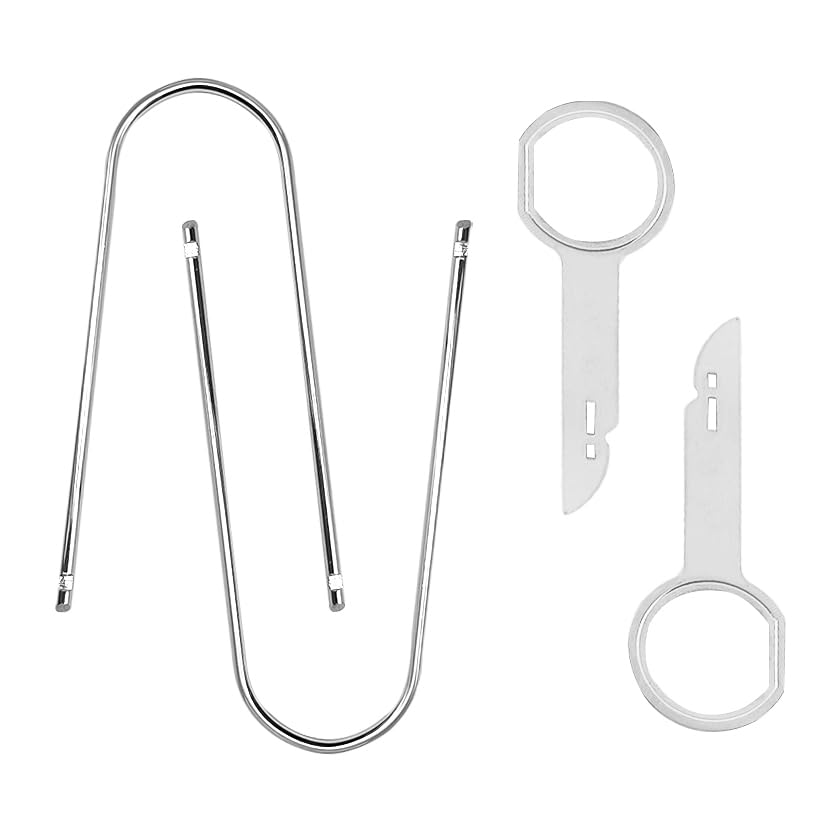 4 Pieces Car Radio Removal Tool Key and Removal Pry Tool Kit U-Shaped Set, Car Accessories for Most Car CD DVD Audio Frequency Converter