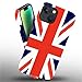 WANKBLC Compatible with iPhone 13 14 Matte Case, British Flag Pattern for Girl Full Body Design Soft Silicone Drop Shock Scratch Protection