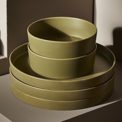 MODAN-24-Piece-Stoneware-Dinnerware-Set-Plates-and-Bowls-Sets-Dish-Set-for-8-Green