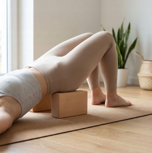 Yoga kubus yoga groot yogablok | 22,5 cm x 12 cm x 6 cm | houten professioneel beukenhout - Afbeelding 5