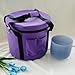 KVKA 432hz 7Inch G Note Gemstone Fusion Shappire Throat Chakra Singing Bowl With Carrying Case for Yoga Sound Healing