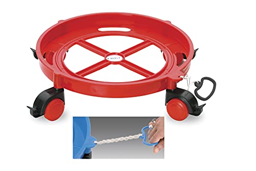 Image of RITU Plastic Cylinder Trolley - Multicolor, Heavy -Duty, Lightweight, Easy Mobility with 360 Rotating Wheels for LPG Gas Cylinder, Durable Kitchen Utility Stand for Home Use