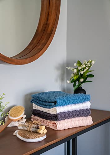 Simpli-Magic 79447 Diamond Bath Towels Set, 6 Piece Set, 2 Bath Towels, 2 Hand Towels, 2 Washcloths, Gray #TOP2