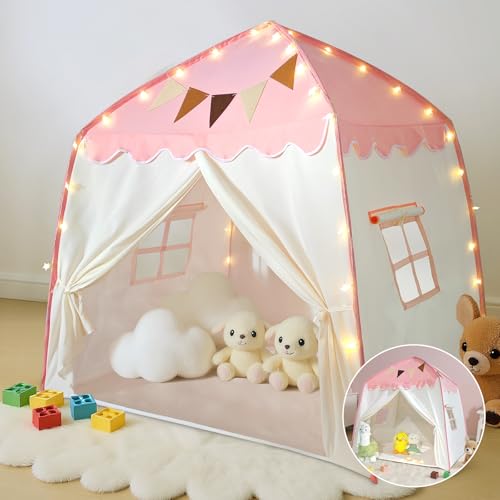 Tienda de campaña infantil para interior con alfombra y luces, tienda de campaña para niños, tienda de campaña interior, tienda de princesa, casa infantil, esquina acogedora, decoración infantil a