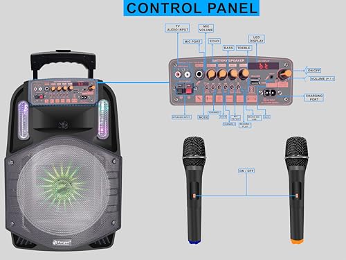 Image of TARGET TT-PSG-1202 Wireless Bluetooth 12 inch Portable Trolley Speaker 200 WATTS RMS, with The Added TWS (True Wireless Stereo) functionality