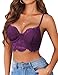 Avidlove Lace Bralette for Women Sexy Corset Tops Underwire Going Out Outfit Lingerie (Deep Purple,L)