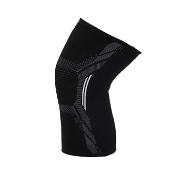 Knitted nylon knee pads warm knee pads comfortable stretch non-slip sports protective gear running cycling knee pads (White,Large)