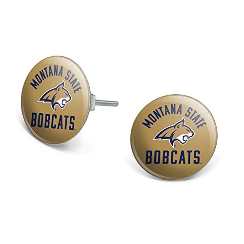 Montana State University Bobcats Novelty Silver Plated Stud Earrings