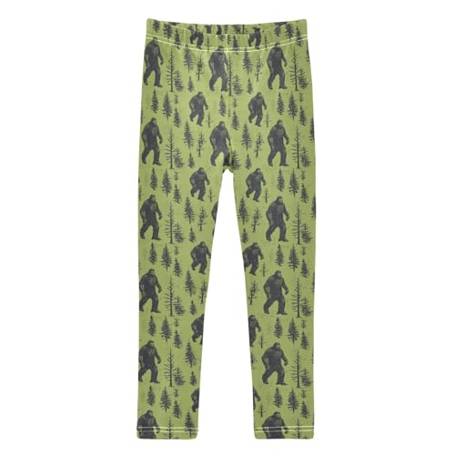 Girls Leggings Soft Toddler Ankle Length Bottoms Bigfoot Kids Dance Yoga Pants 4-10 Years