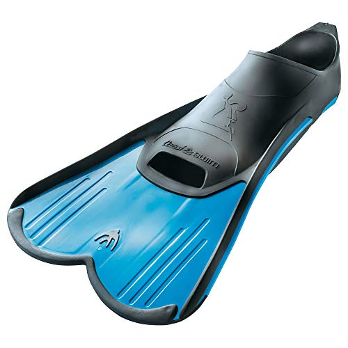 Cressi Light Short Fins for Training Recreational Swimming and Snorkeling (Blue, Mens 10-11,Womens 11.5-12.5)