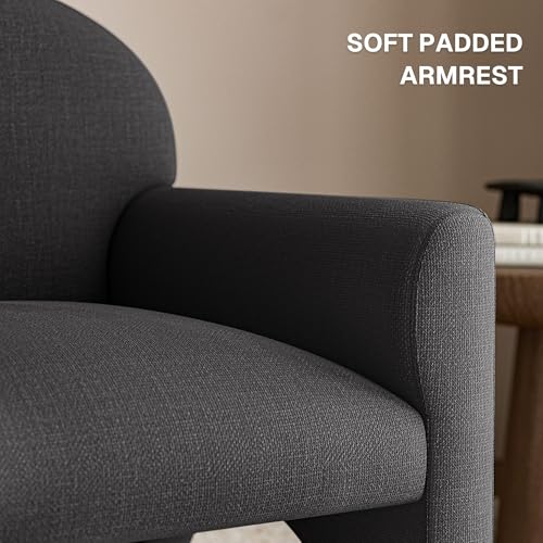 Sillón Diseño Moderno Tapizado Gris miniatura 4