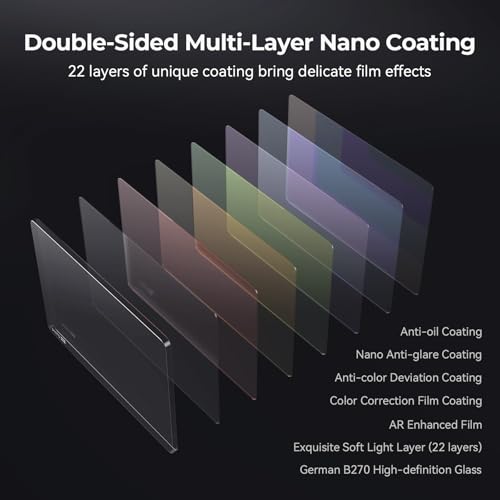 Filtre Diffusion Noir 1/8 en verre optique B270 multicouche 4mm - 3